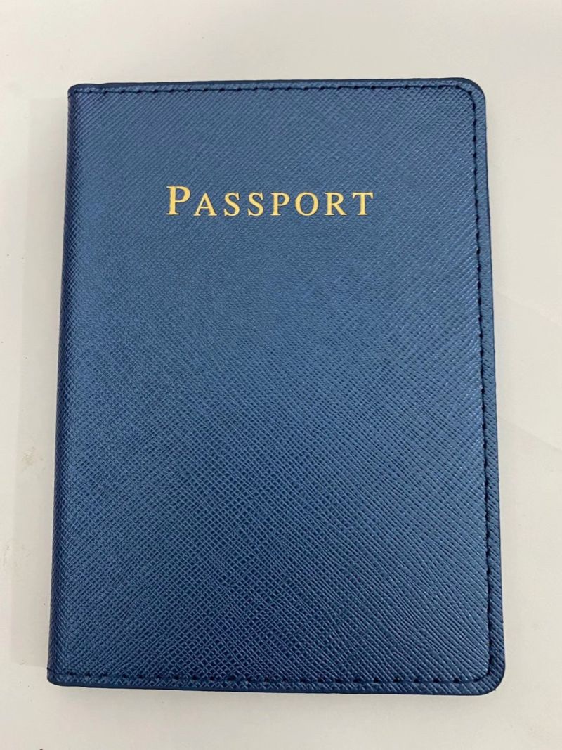 Cross-patterned passport cover undefined