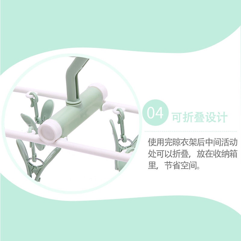 Folding clothes hanger detail image 1