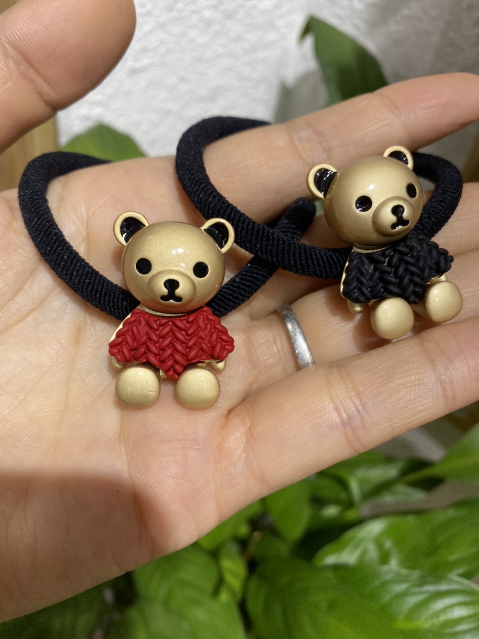 可爱合金亚金卡通2色小熊