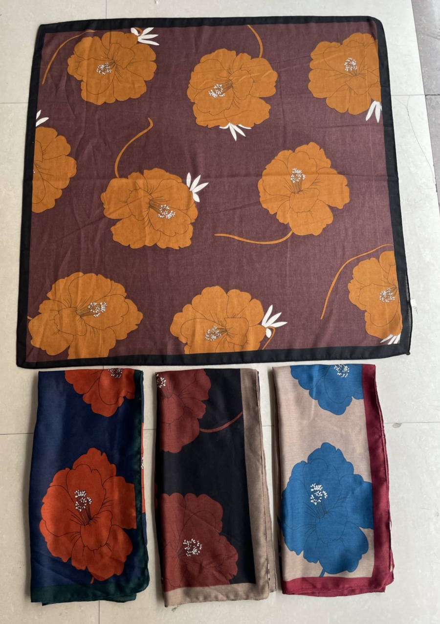 Large Floral Square