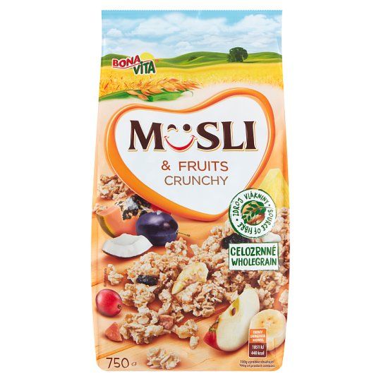 捷克进口波纳维塔BonaVita营养早餐麦片Musli混合水果750g
