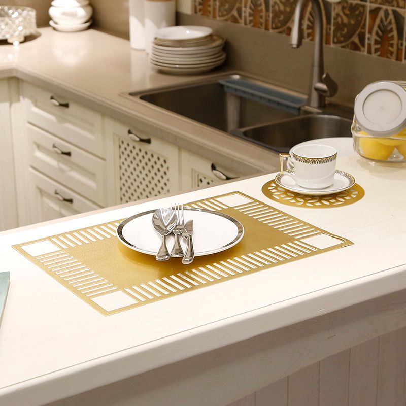 PVC simple table mat INS air table mat heat insulation, water proof, oil proof, western-style food non-slip mat 3 thumbnail