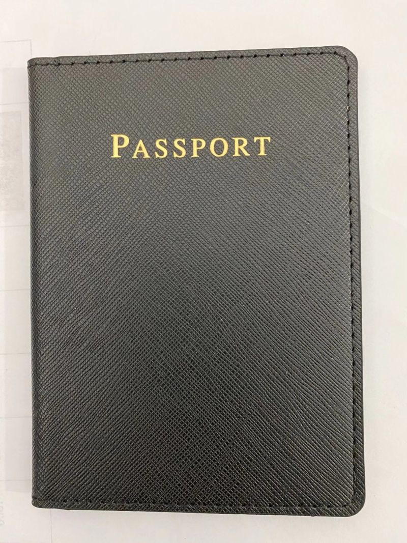 Cross-patterned passport cover undefined
