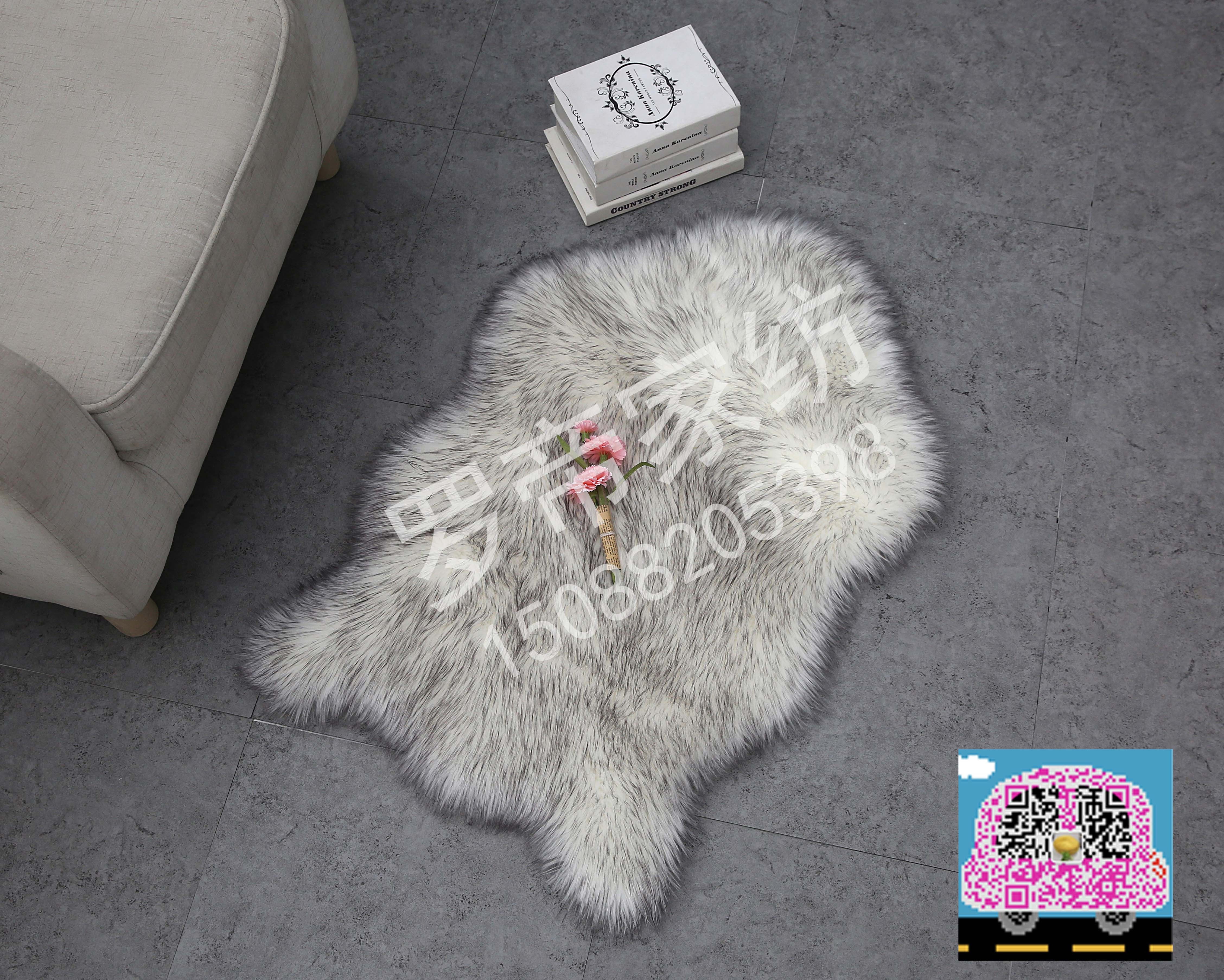 Imitation Wool Rug Bedroom Bed Mat Coffee Table Mat Bay Window Mat Window Decoration Photography Four Seasons Soft And Comfortable Sheepskin Shape Carpet Blanket undefined