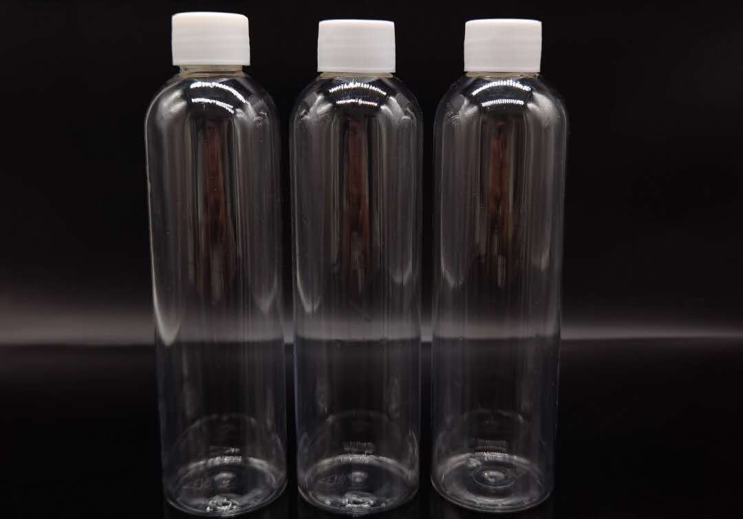 Spot 250ml round shoulder plastic bottle PET transparent empty bottle liquid sub-bottle screwtop juice bottle thumbnail