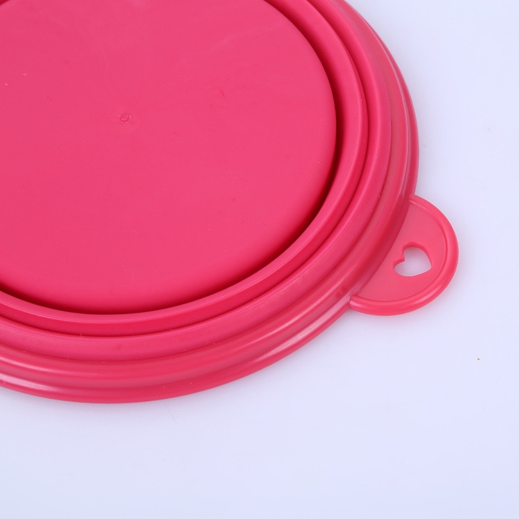 New candy-colored foldable silicone pet bowls, cute dog bowls, cat bowls, pet food utensils and supplies manufacturer wholesale 1