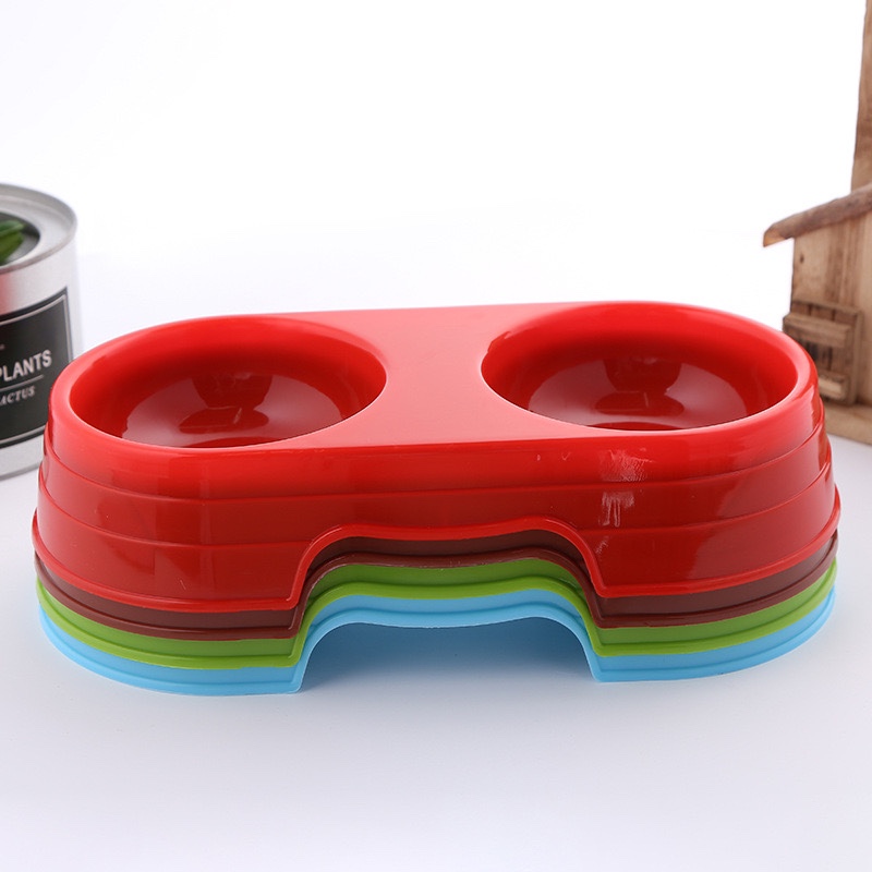 Wholesale of popular candy-colored lightweight plastic single bowls for pet dogs, cats and other pet food supplies from the manufacturer