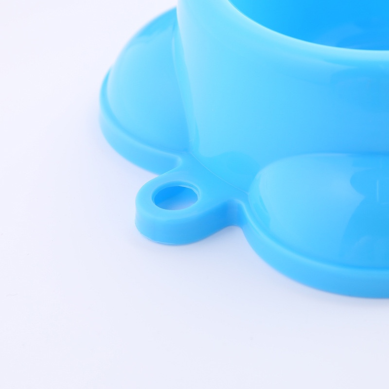 Pet supplies: dog bowl, cat bowl, multi-functional with water outlet, bear pet plastic double bowl food bowl manufacturer wholesale 2