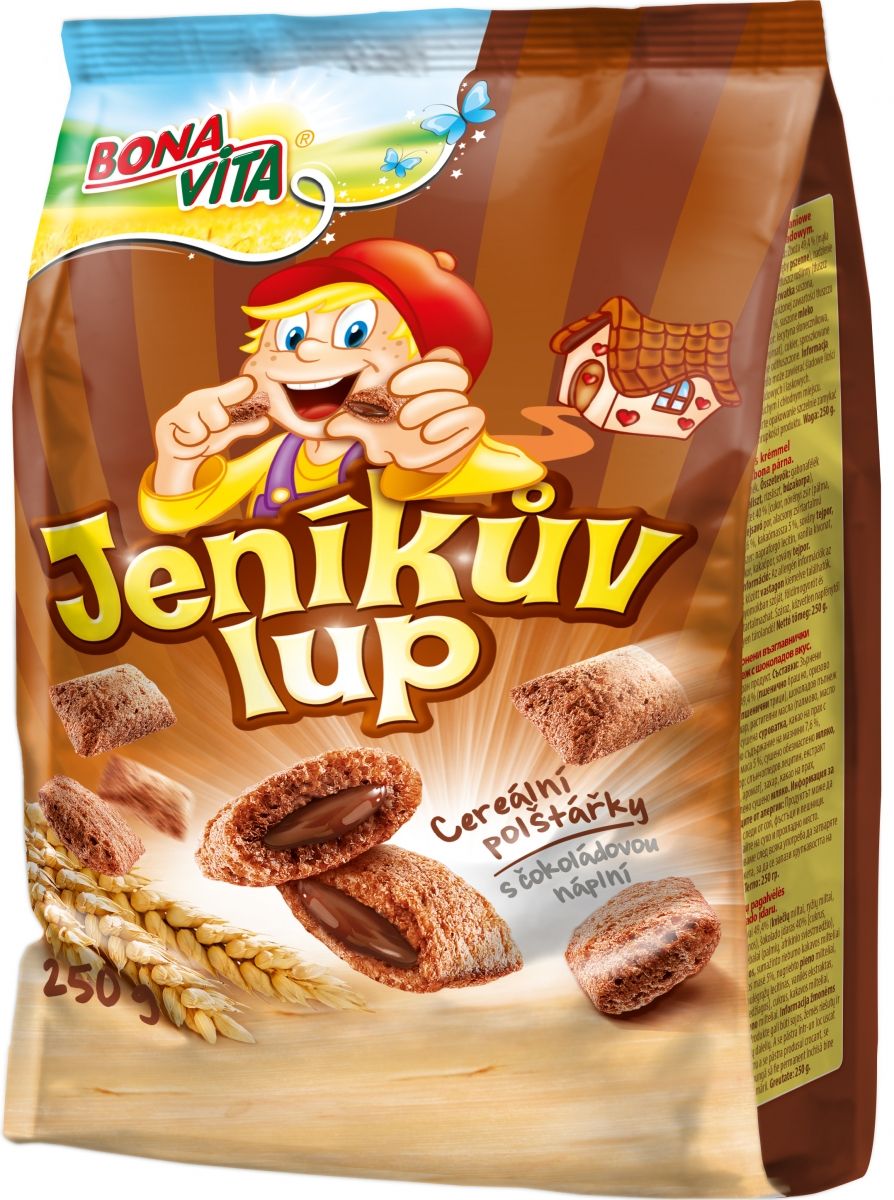 捷克进口波纳维塔BonaVita儿童巧克力味枕块麦片375g