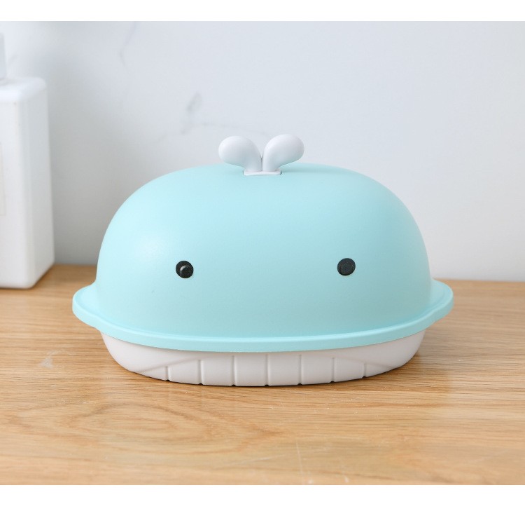 Fashion creative whale shaped soap box without perforating water soap box undefined