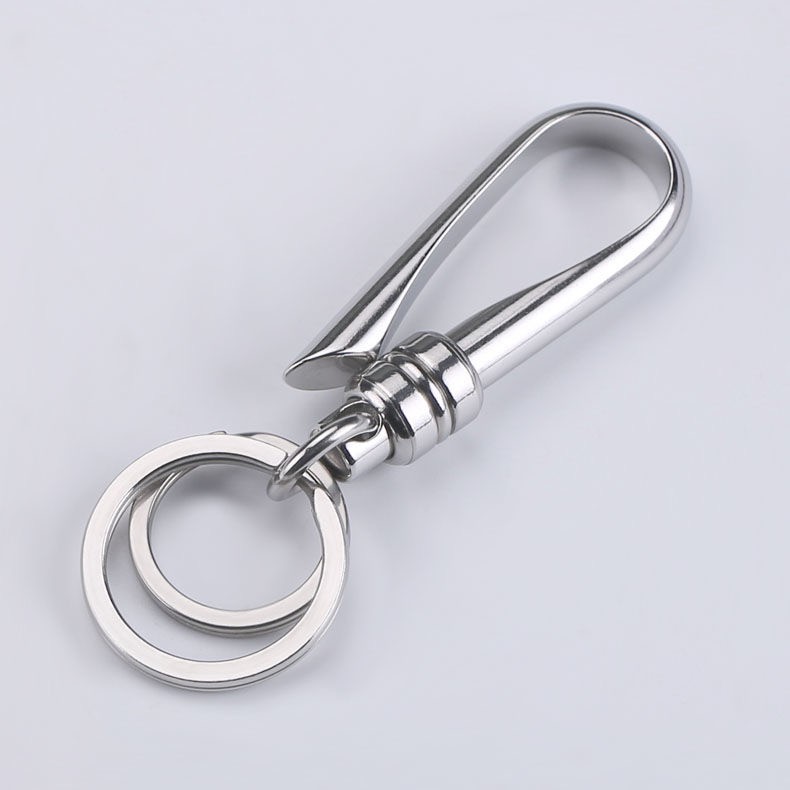 Car keychain, metal creative business gift, men's key waist buckle, high-end and fashionable bestseller keychain detail image 4