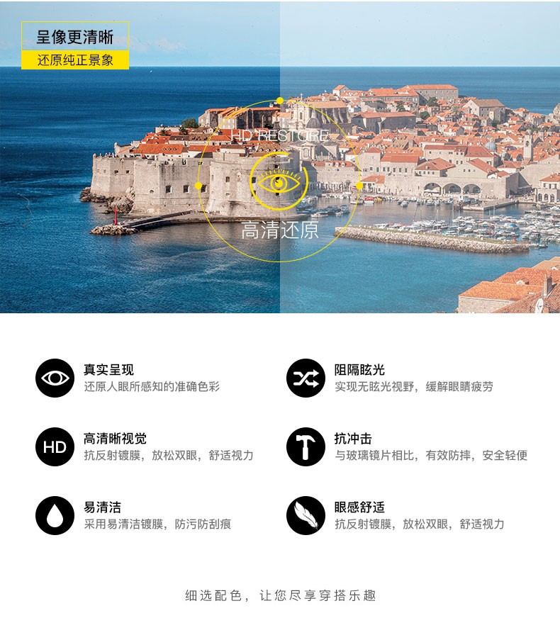时尚潮流太阳镜 镜彩一夏 男女同款百搭详情图1