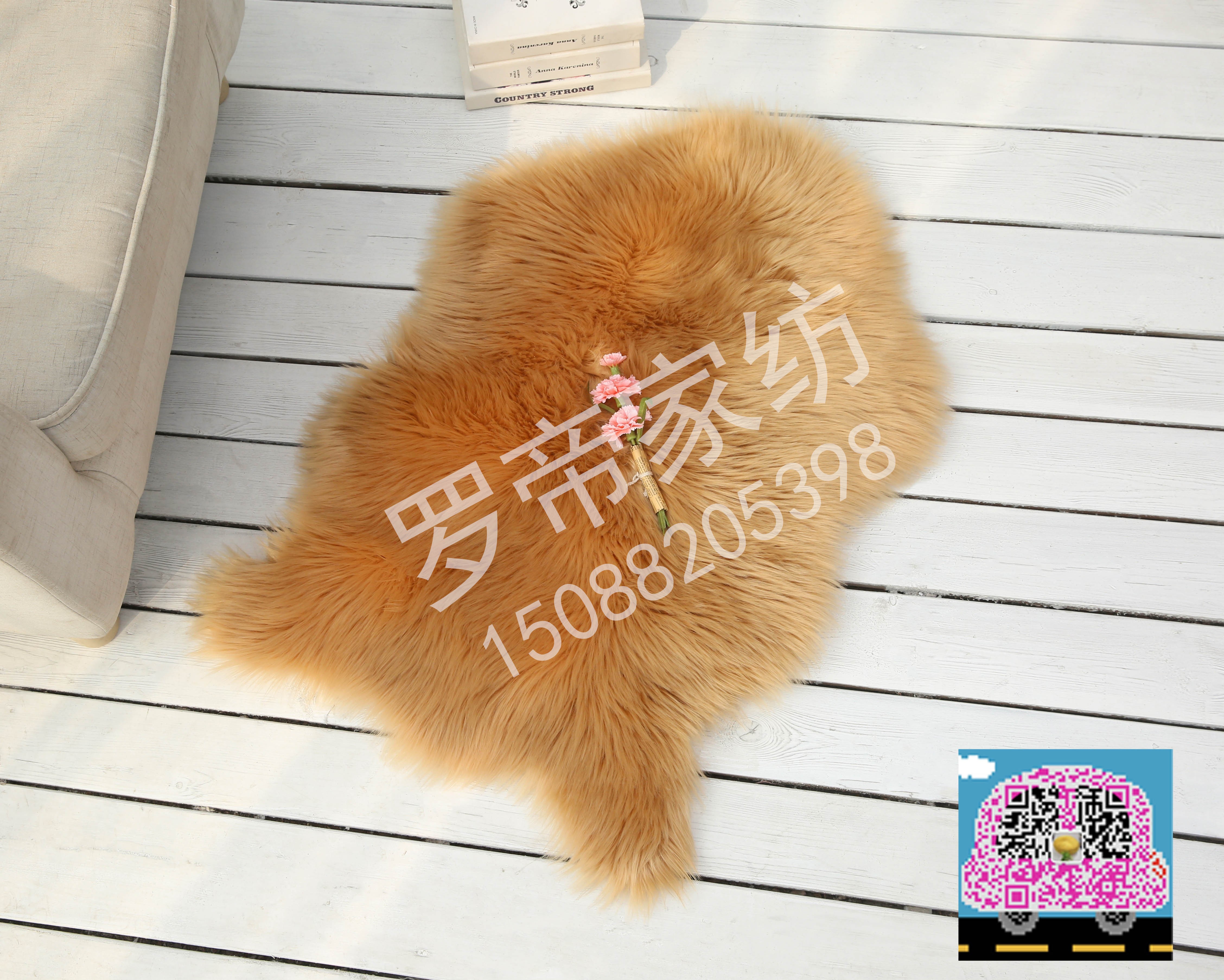 Imitation Wool Rug Bedroom Bed Mat Coffee Table Mat Bay Window Mat Window Decoration Photography Four Seasons Soft And Comfortable Sheepskin Shape Carpet Blanket undefined