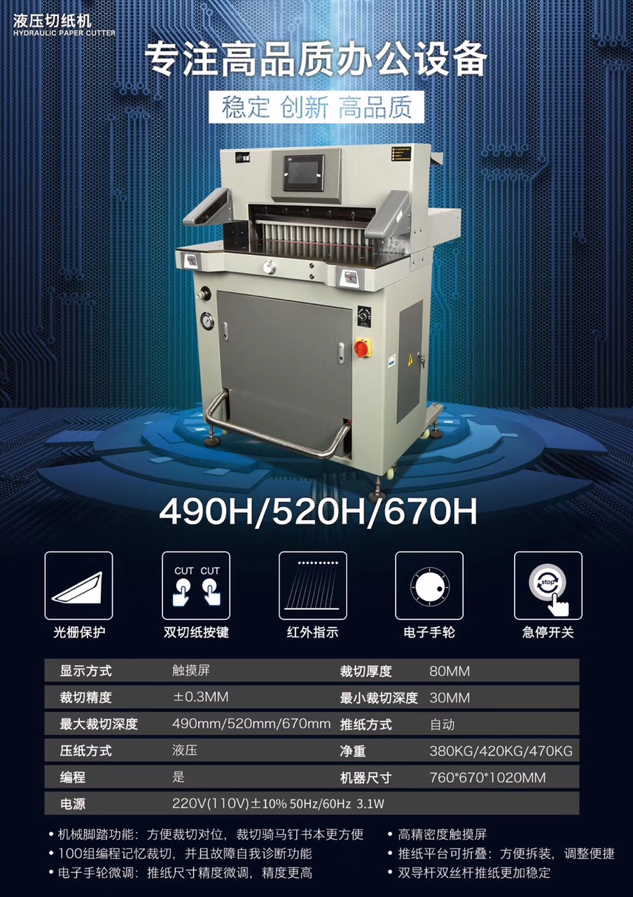 Paper cutting machine, laminating machine