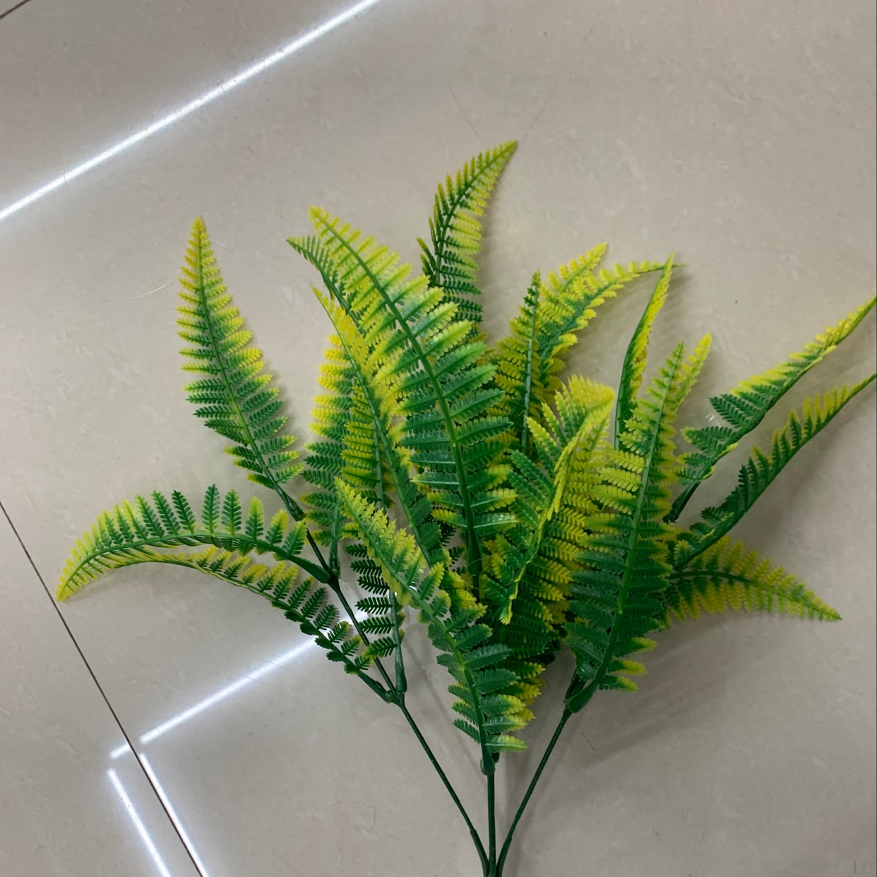 1617#5 head 25 long corrugated plastic grass decorations simulate plants thumbnail