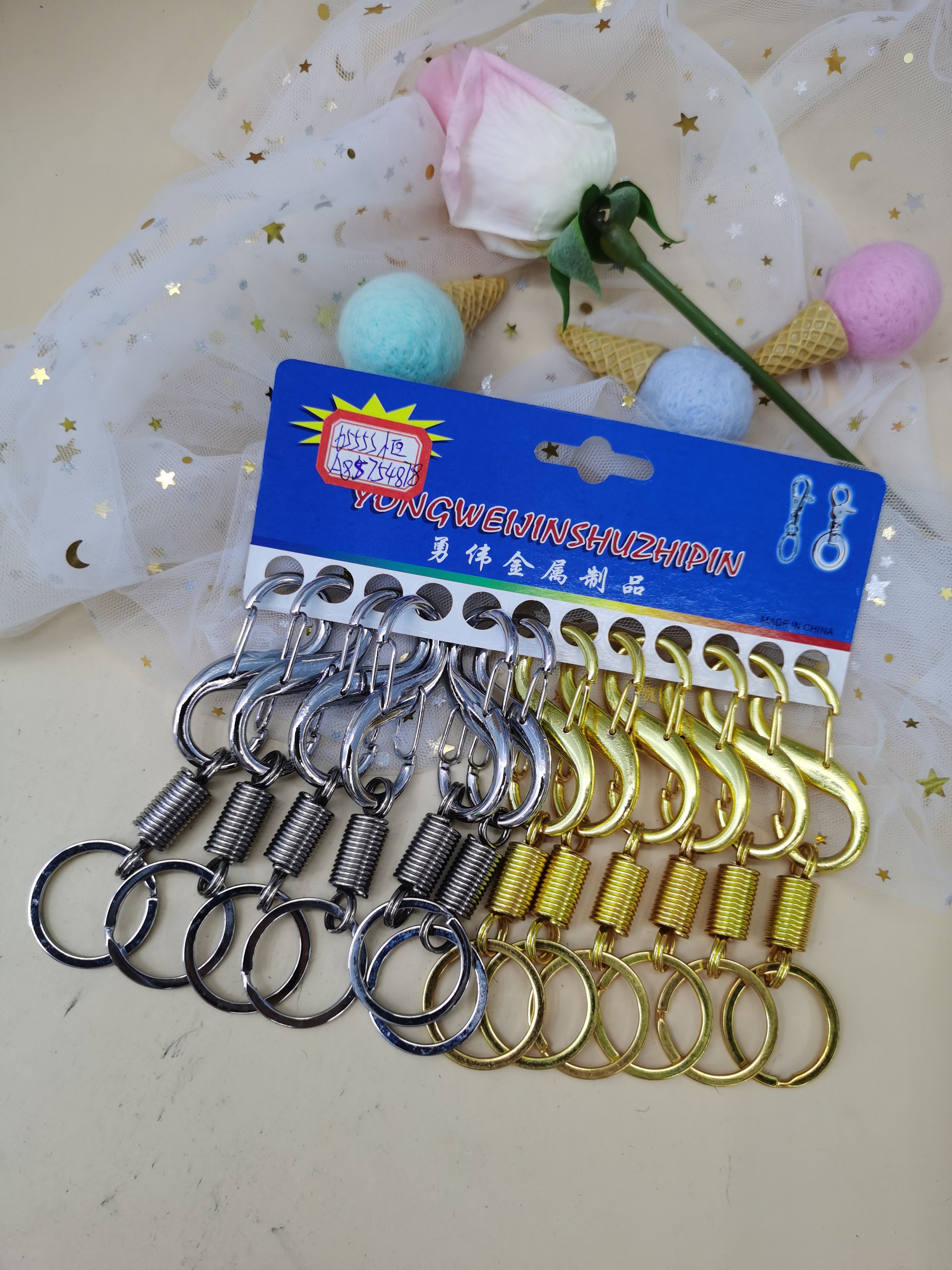 Key chain metal key chain zinc alloy key chain double ring key chain manufacturers direct key chain thumbnail