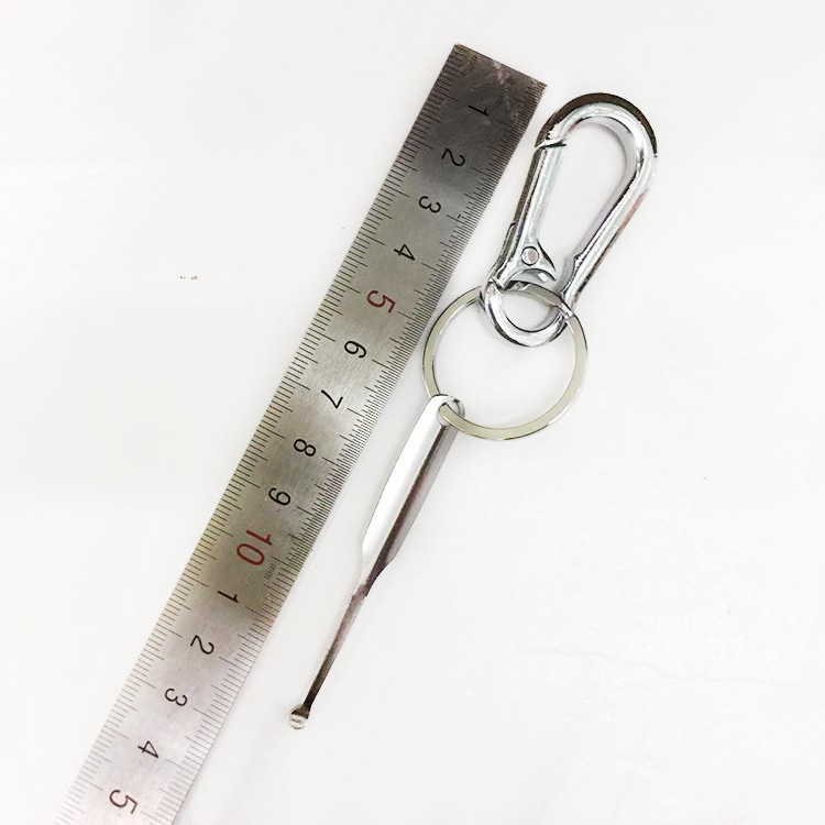 MQ Metal alloy spring hook Key chain with ear dig key pendant Premium 854-1 470 same style detail image 5