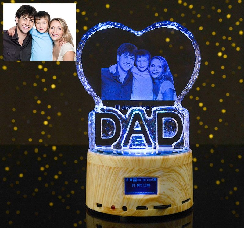 Birthday gift Crystal LOVE Bluetooth Music box DIY character 3D photo customization cross-border exclusive full figure