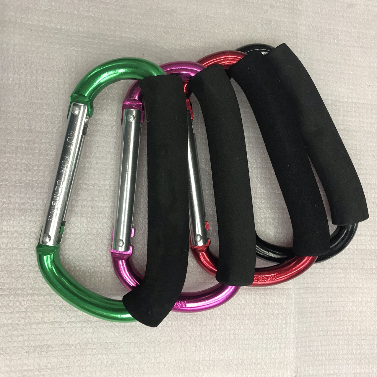 铝合金大号D型大提扣婴儿车推车配件铝合金下挂钩提扣海绵提扣12x140多色可选可定色可印LOgO跨境速卖通热卖