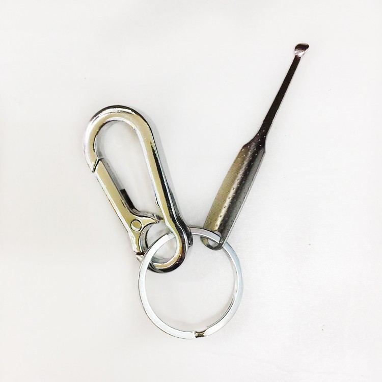 MQ Metal alloy spring hook Key chain with ear dig key pendant Premium 854-1 470 same style detail image 1