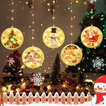 Led Christmas lights Christmas decorations PVC ice strip lights window decoration remote control star lights string