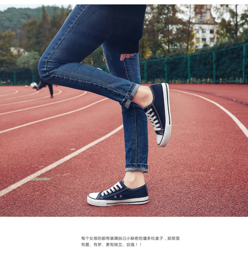 2020新款帆布鞋女学生韩版小白鞋球鞋板鞋低帮情侣款百搭休闲布鞋详情图7