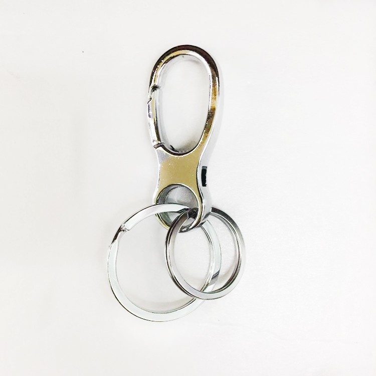 MQ Metal Alloy double-ring Keychain Key Pendant Premium 848-2 for foreign trade detail image 1