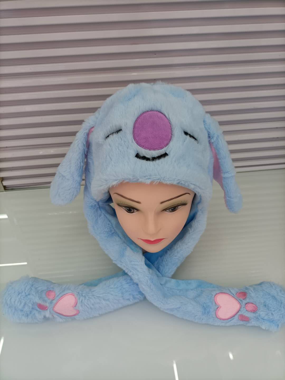 发光兔子耳朵会动帽子详情9