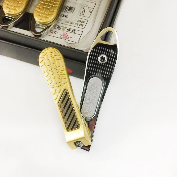 Pinsheng Premium nail clippers, stainless steel nail clippers, nail clippers 8038, gold, 12 pieces per box Specification image