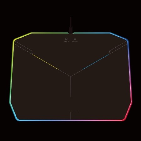 LED发光鼠标垫RGB定制跨境电商专供EABY亚马逊 USB游戏硬质详情图1