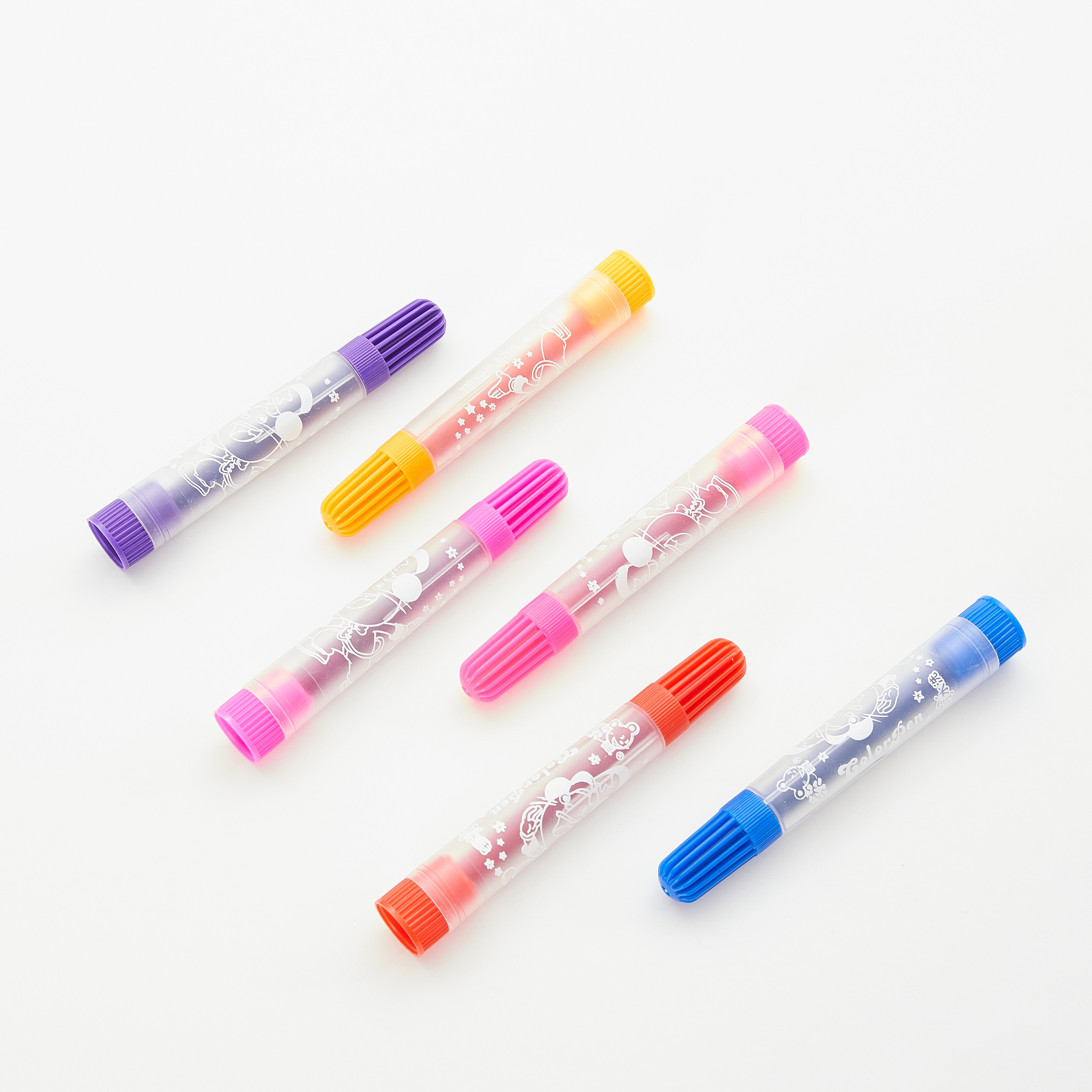 Hot Washable Purple Rat Bag Watercolor Pens 12/18/24/36 Children's Painting Pens Wholesale Can Be Customized details Picture