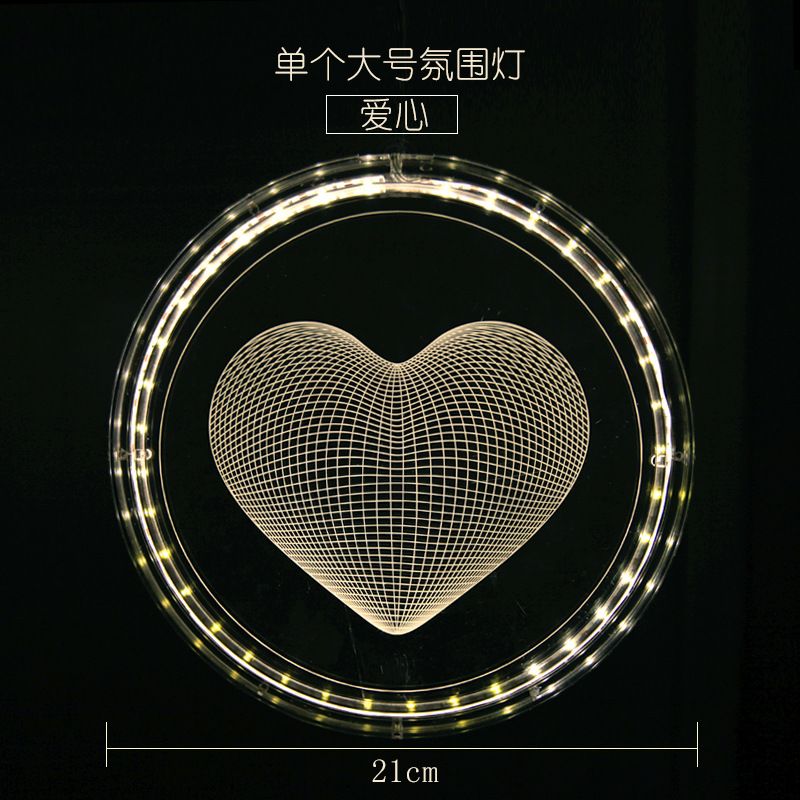 Led decorative lights Festive decoration circular shape lights creative household INS neon lights custom