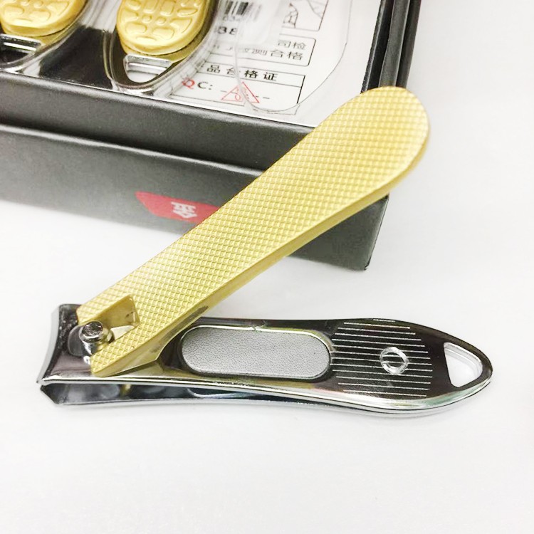 Pinsheng Premium nail clippers, stainless steel nail clippers, nail clippers 8038, gold, 12 pieces per box detail image 2