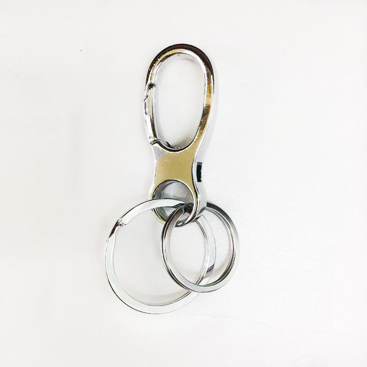 MQ Metal Alloy double-ring Keychain Key Pendant Premium 848-2 for foreign trade details Picture