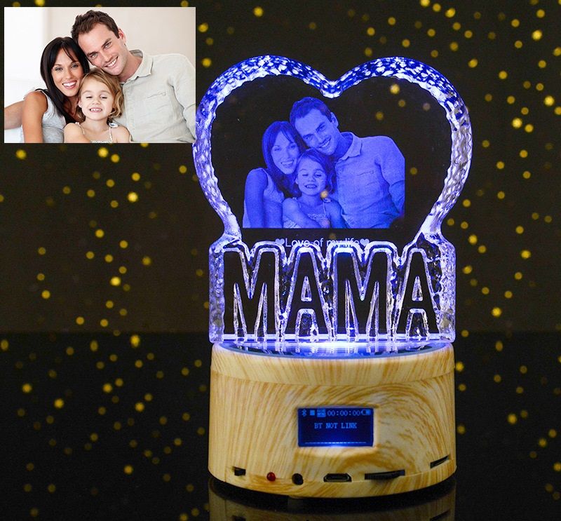 3D carved crystal LOVE Bluetooth Music Box DIY photo custom creative birthday gift Application Scenario