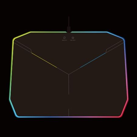 LED发光鼠标垫RGB定制跨境电商专供EABY亚马逊 USB游戏硬质图