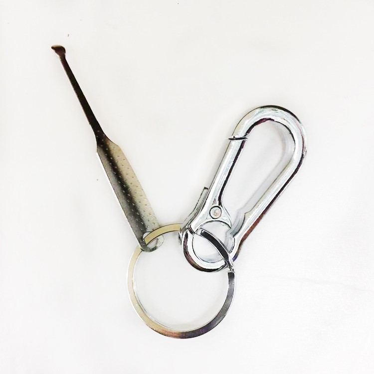 MQ Metal alloy spring hook Key chain with ear dig key pendant Premium 854-1 470 same style detail image 4