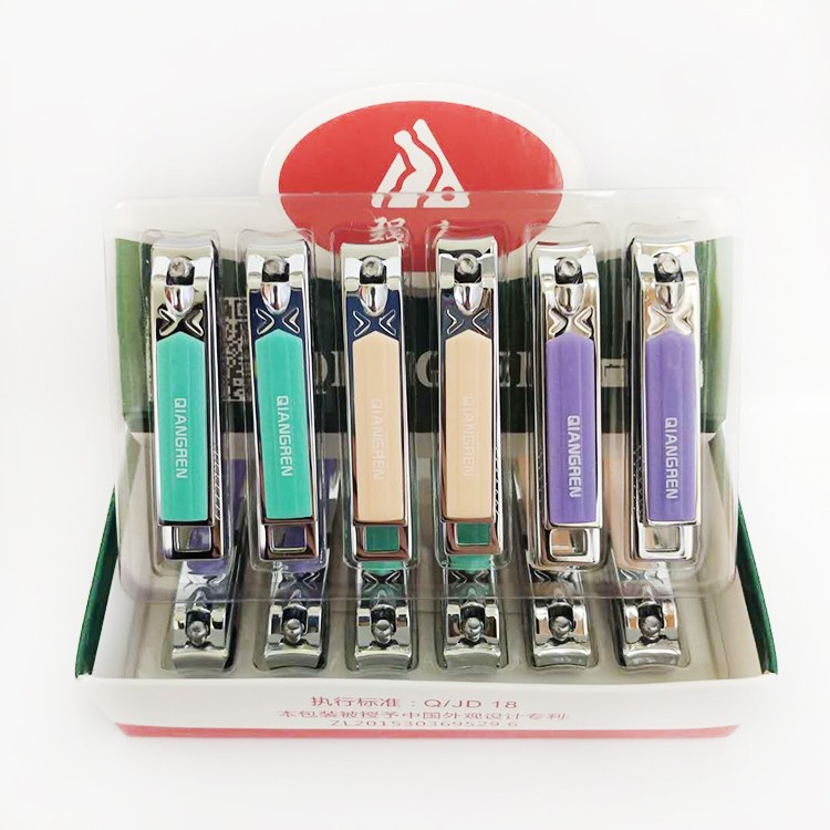 Strong Person stainless steel nail clippers, nail scissors, premium nail clippers, large size QR6605-1, 12 pieces per box detail image 2