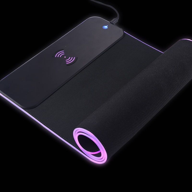 幻彩织物版发光鼠标垫软垫超大织物桌垫游戏RGB USB定制细节图