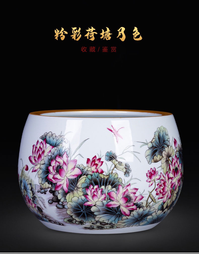 Jingdezhen porcelain treasure pot living room desktop office decoration porch exquisite craft gifts thumbnail