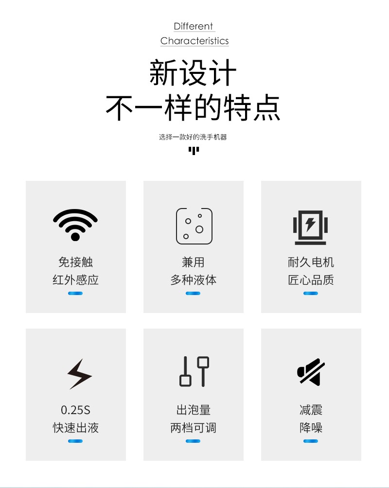久根电筒 SJ-001 自动感应泡沫洗手机酒店家用智能感应皂液器儿童手部抑菌洗手液器详情图3