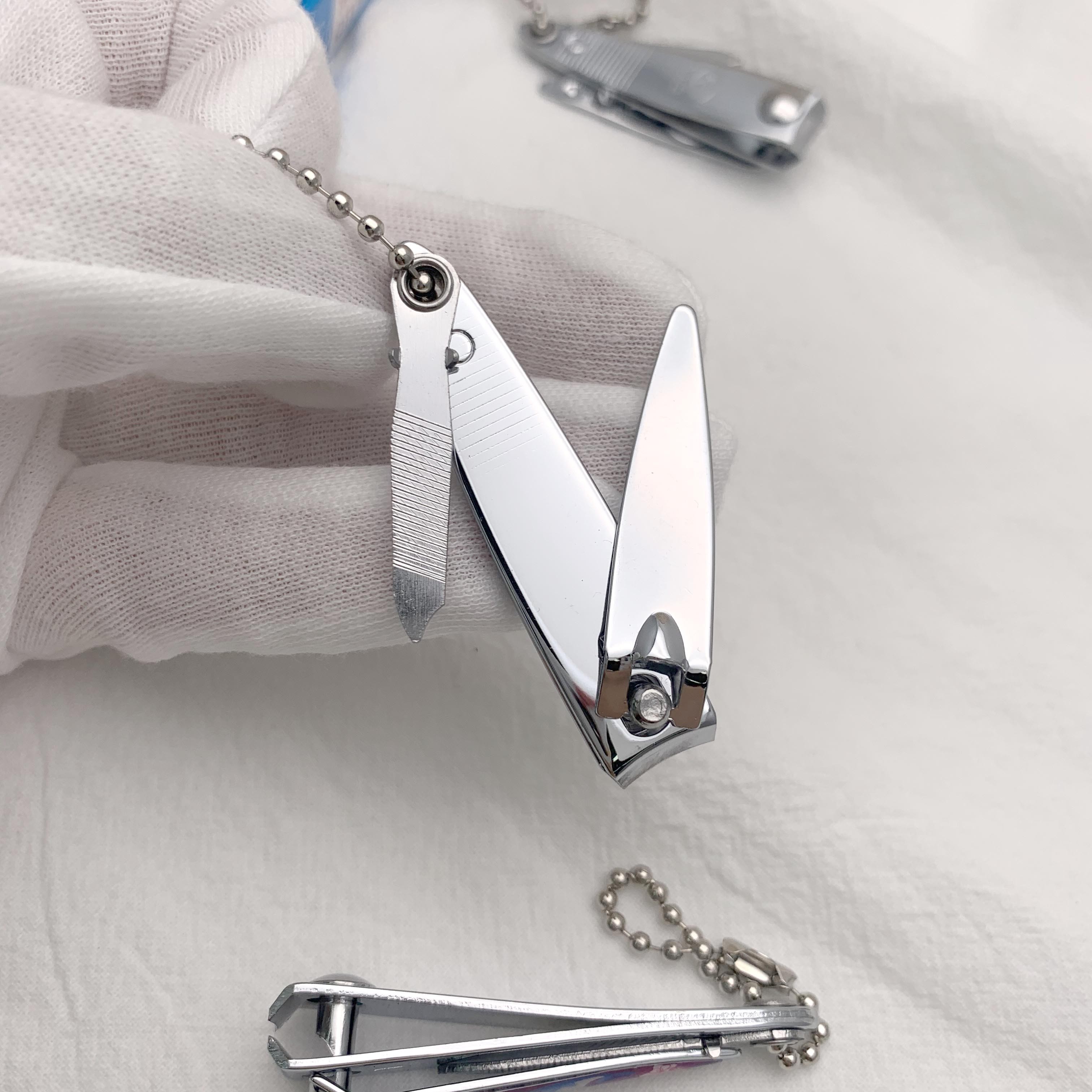 鑫美达小号指甲剪迷你可爱指甲刀修甲钳成人家用剪指甲神器带链子批发602链条锉刀详情图5