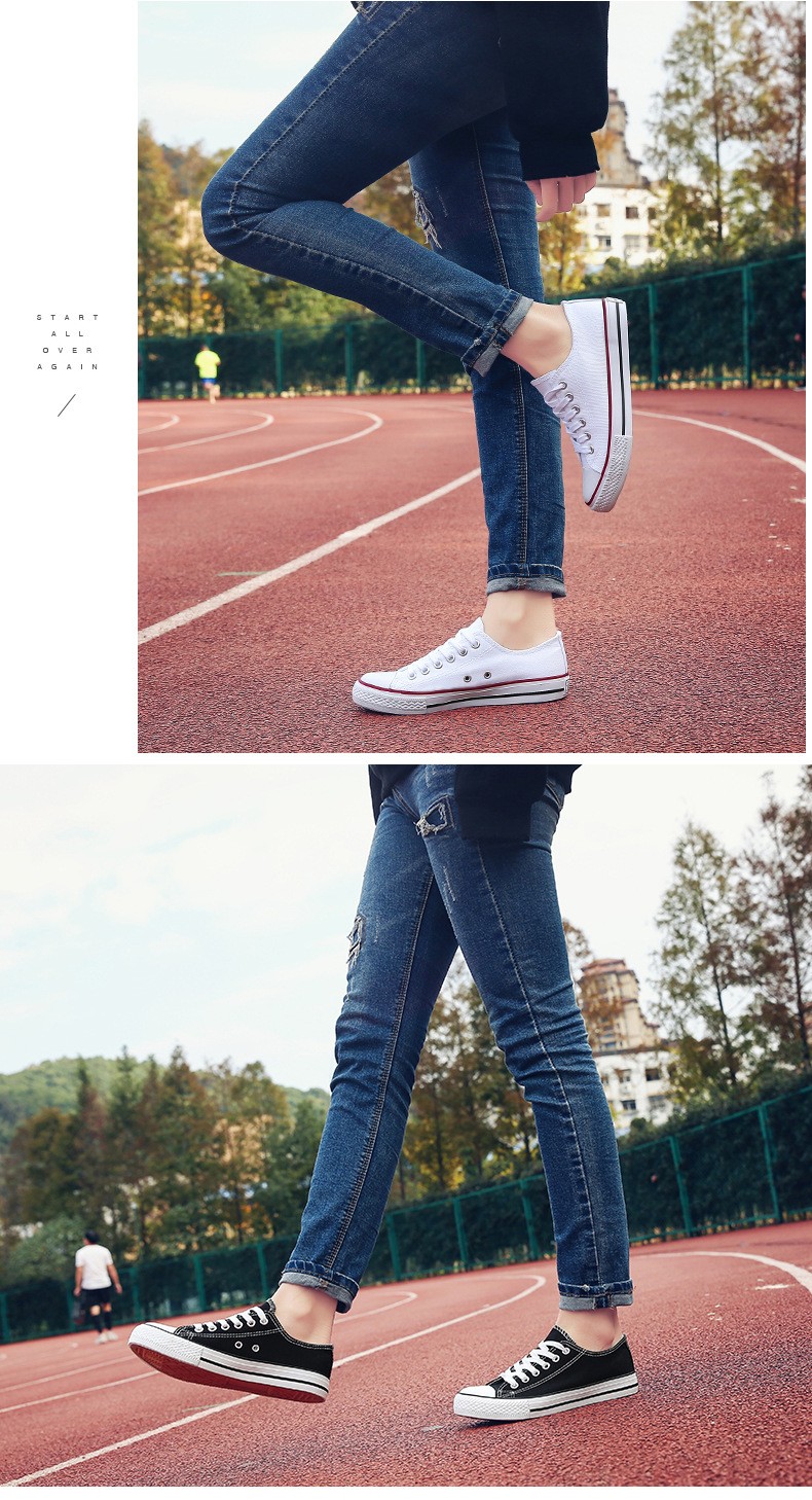 2020新款帆布鞋女学生韩版小白鞋球鞋板鞋低帮情侣款百搭休闲布鞋详情图11