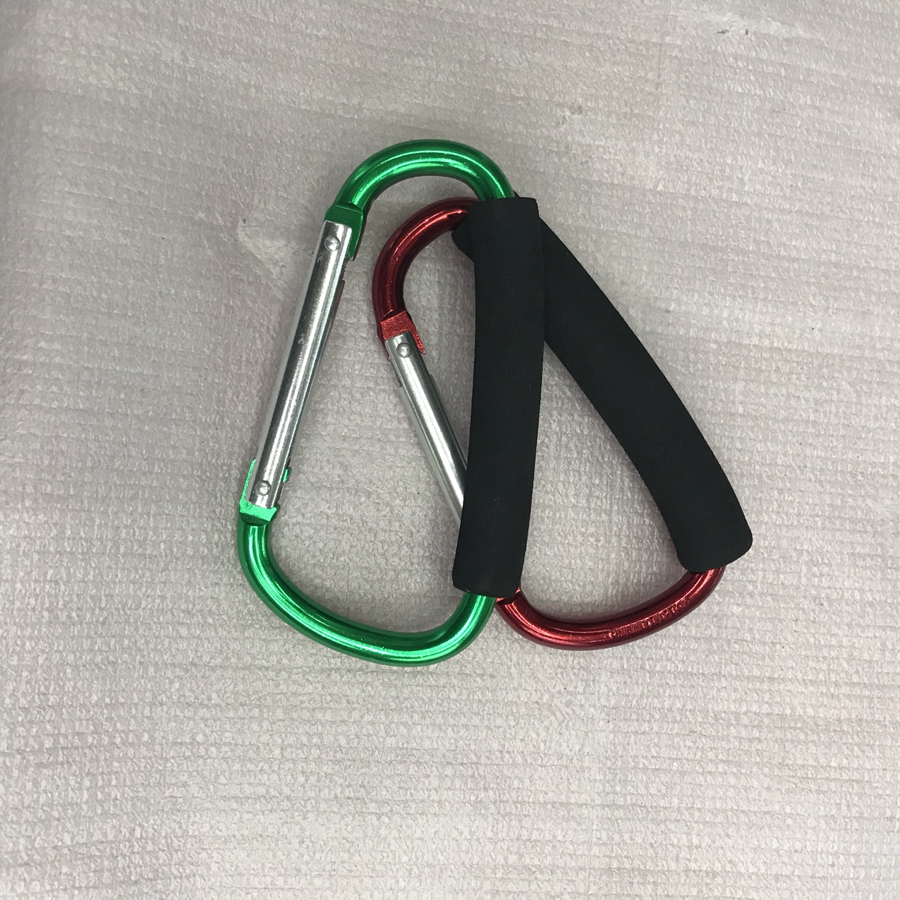 铝合金大D型海绵提扣婴儿推车挂钩铝合大挂钩婴儿推车配件超市购物带提扣跨境电商热卖可选色可定色可定Logo