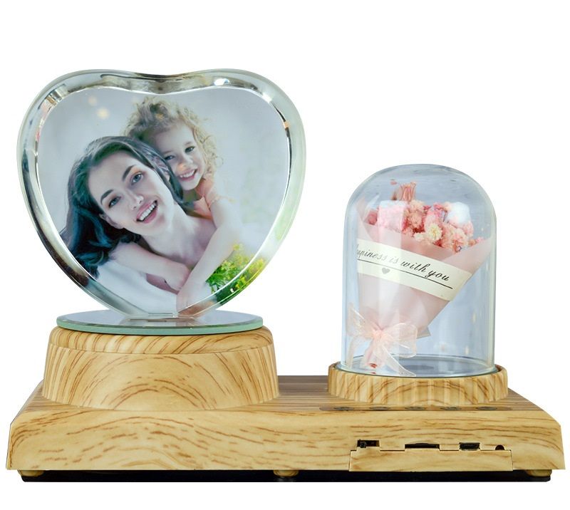Character carved crystal ball music box personality DIY custom photo rotation birthday gift creative love ornaments Item Picture