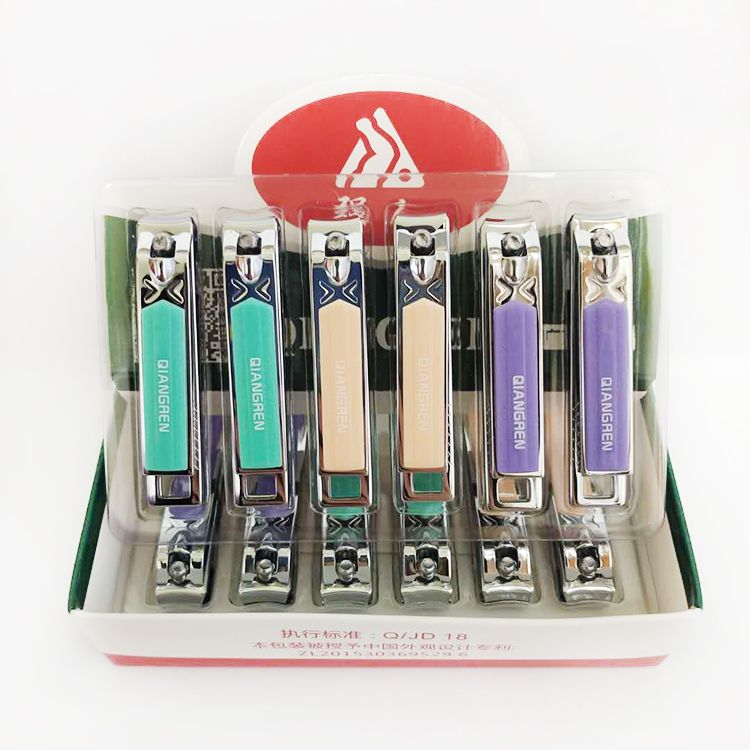 Strong Person stainless steel nail clippers, nail scissors, premium nail clippers, large size QR6605-1, 12 pieces per box