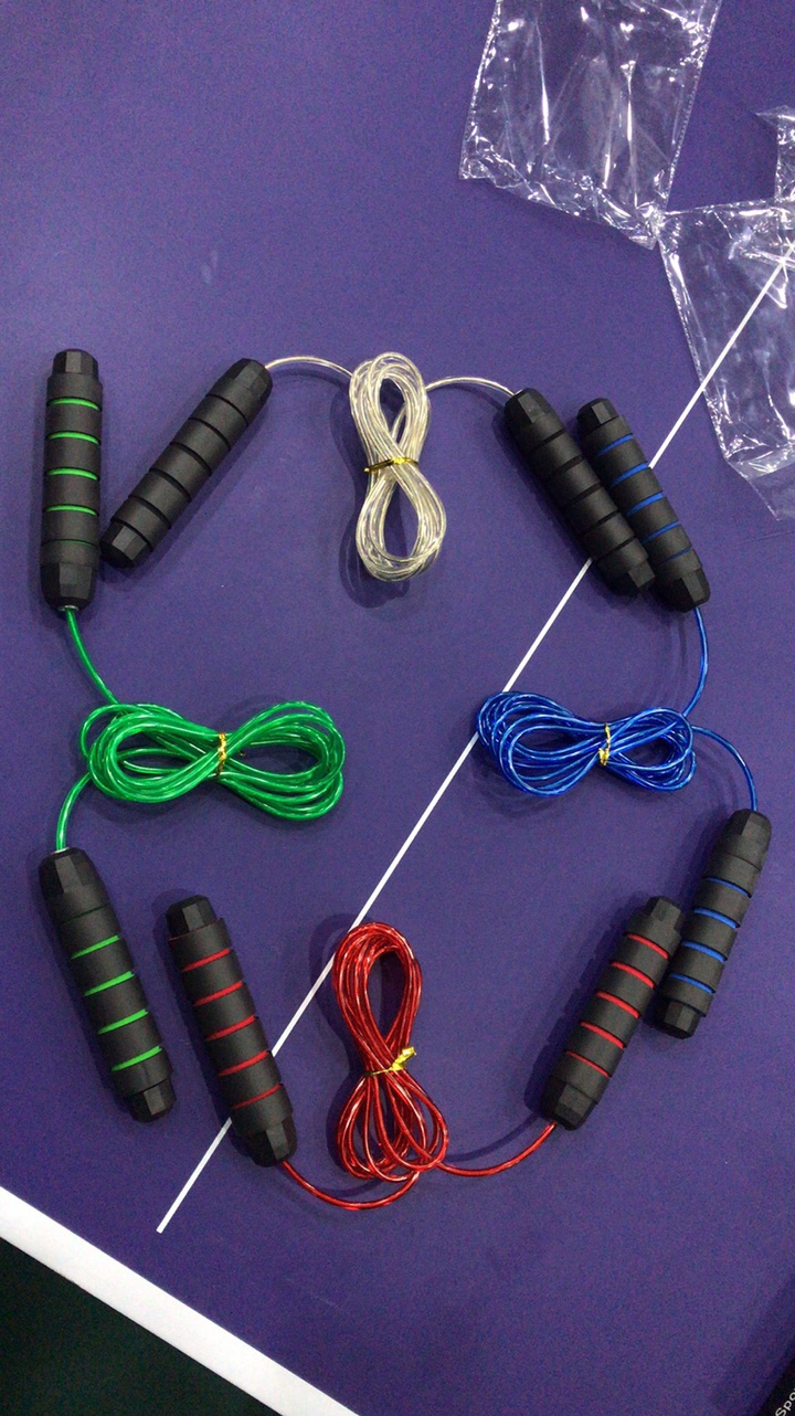 网红负重跳绳双轴承户外健身钢丝绳学生中考跳绳比赛运动器材