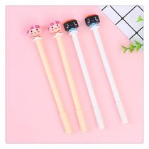 Cute cartoon figure student sex neutral pen exam writing function black water-based pen