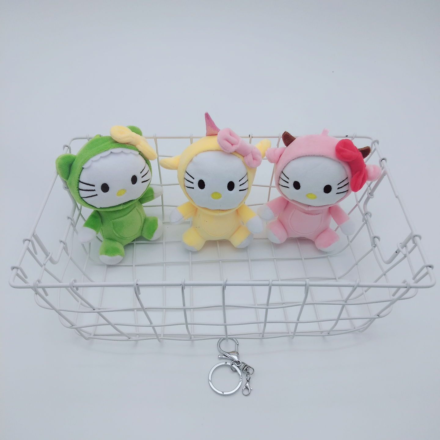 New Instagram personality cat keychain bag car plush pendant grab machine doll birthday gift girl