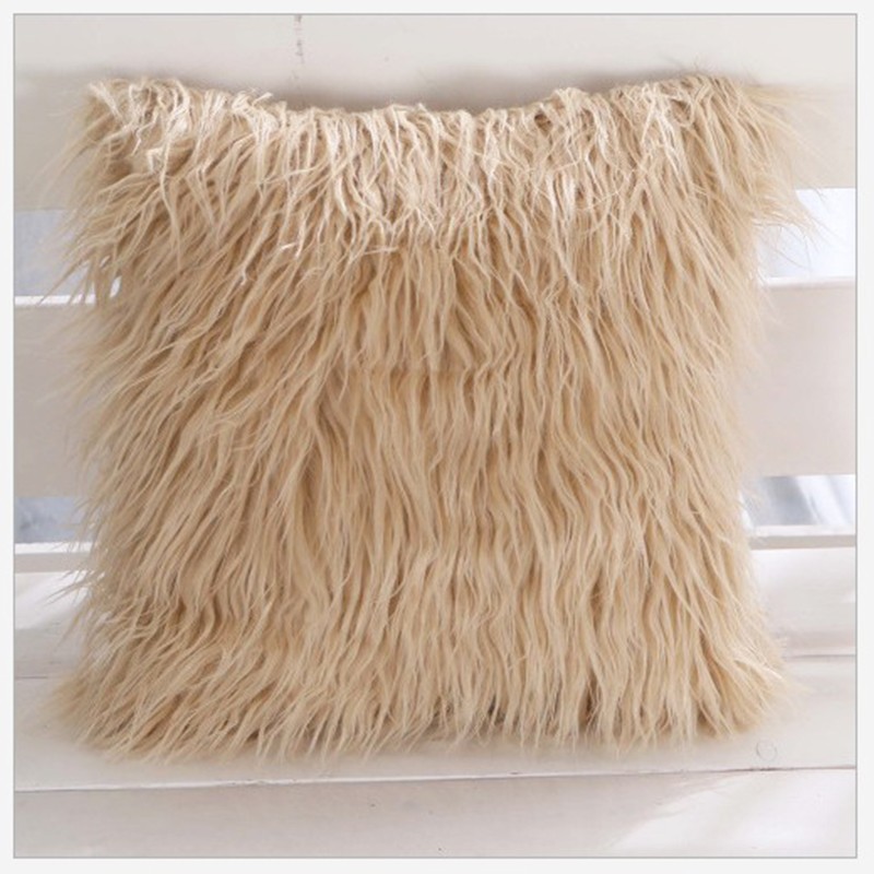 新 亚马逊爆款枕套 长毛绒抱枕套 时尚汽车靠枕 居家沙发大靠枕详情图5